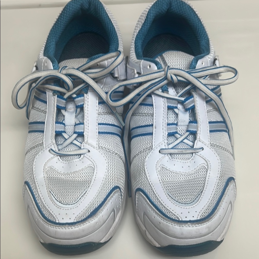 BIOFIT White and Blue Athletic Sneakers